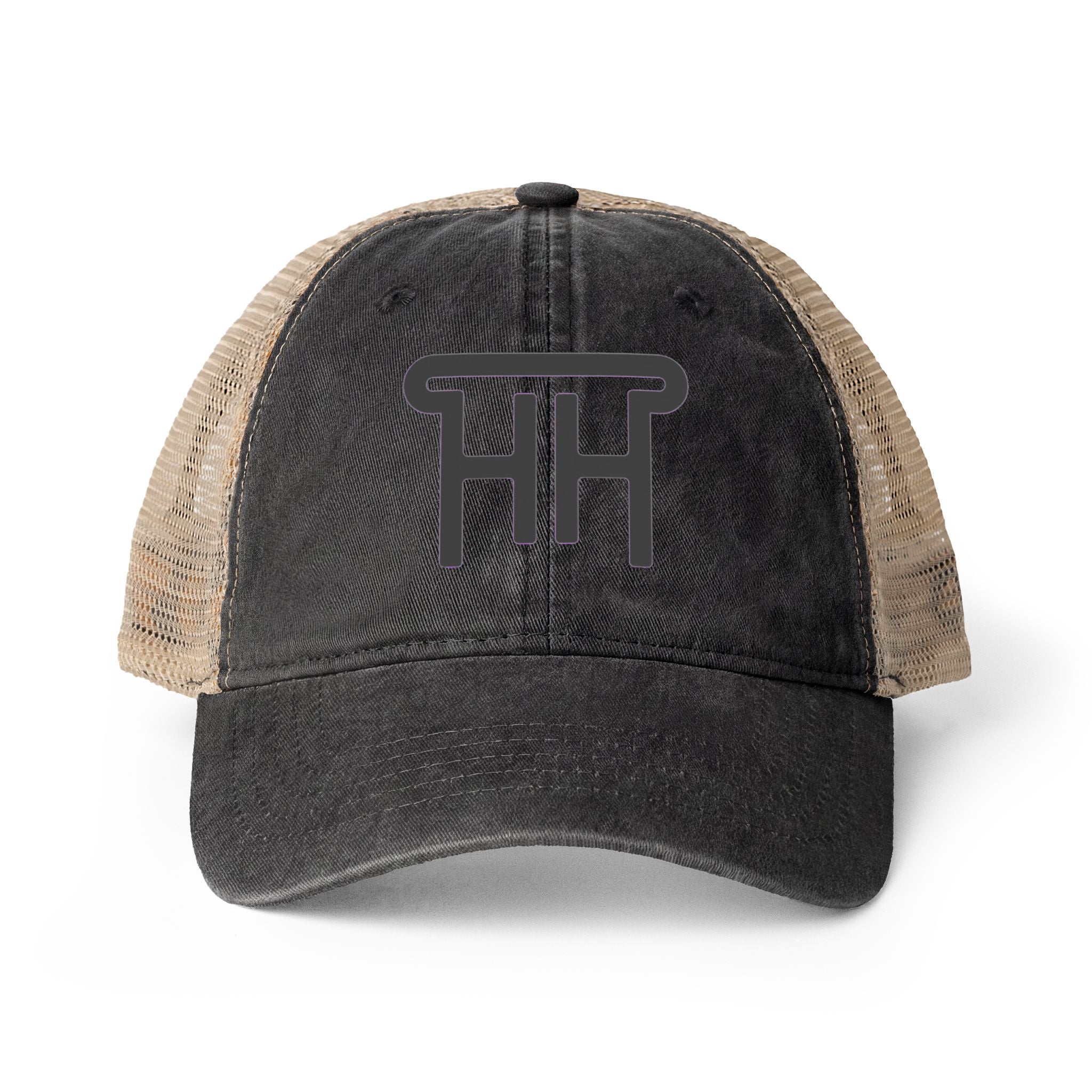 Herd Hub Cowprint Mesh Hat — Brand Logo Cap