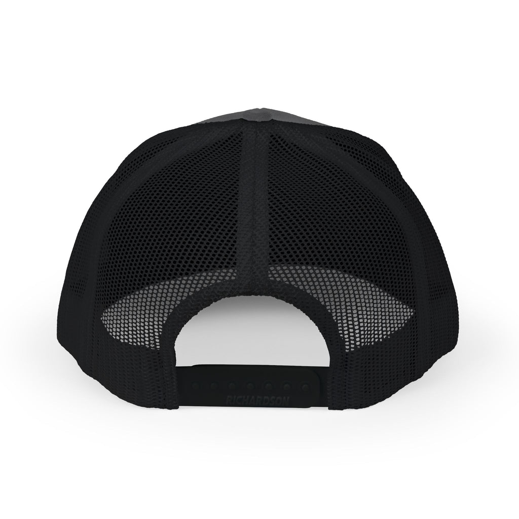 Embroidered TT Logo Snapback Trucker Cap — Black & White Mesh Hat