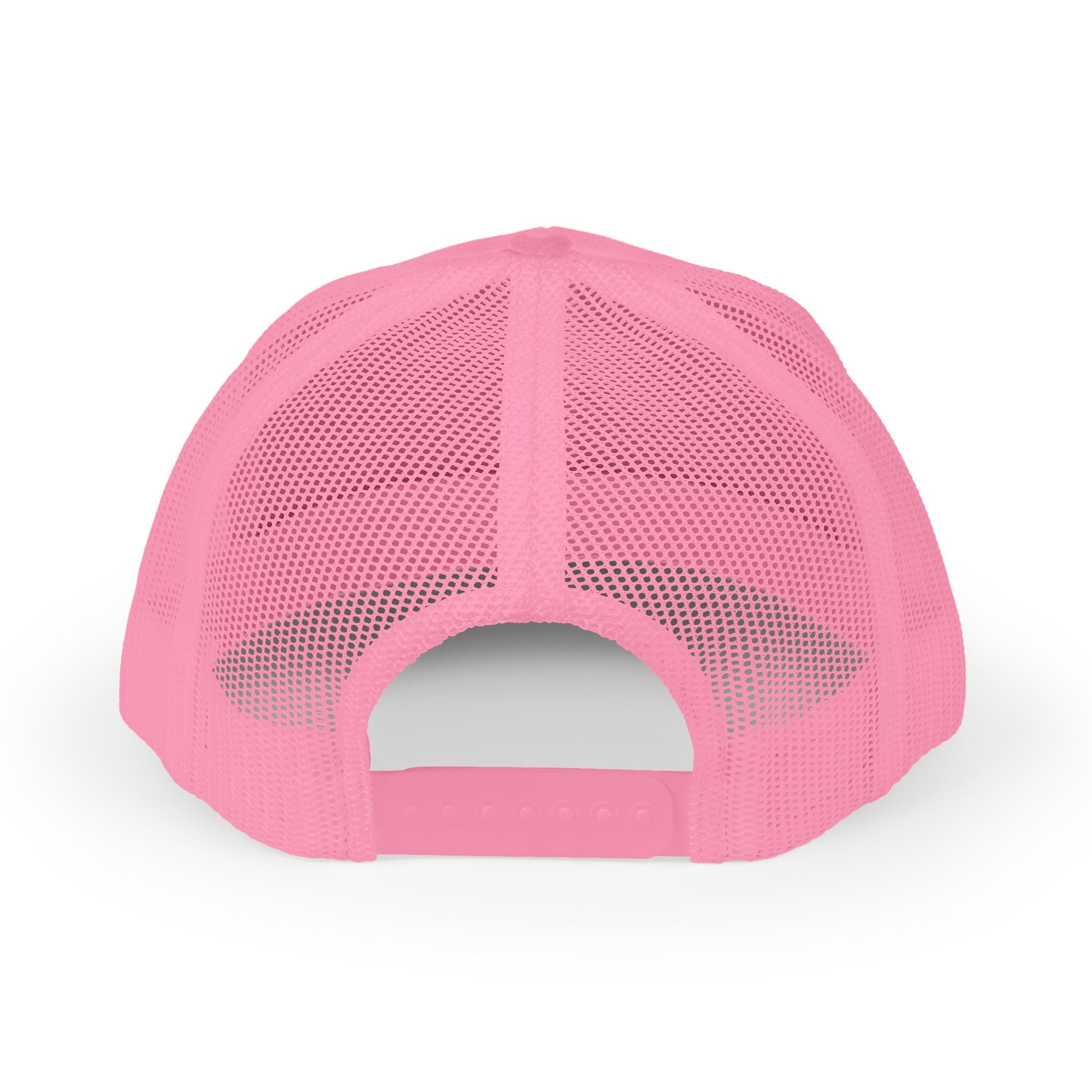 Herd Hub Snapback Trucker Cap — Pink Cow Logo Mesh Hat