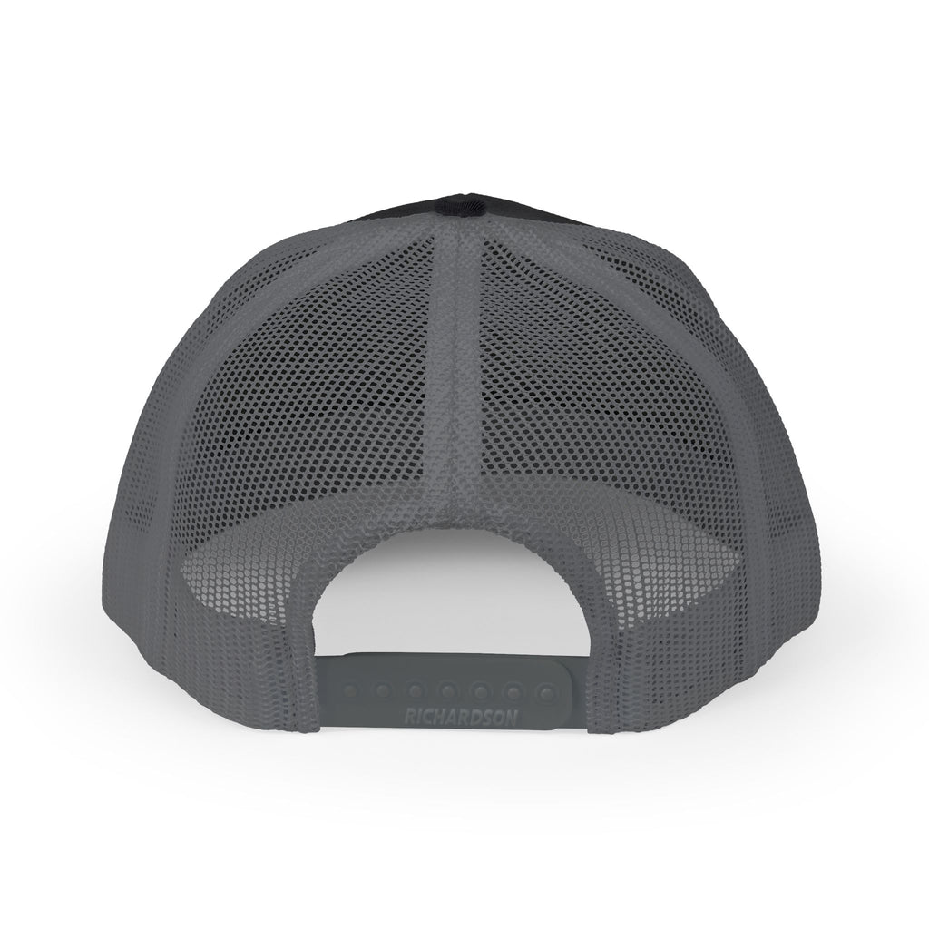 Embroidered TT Logo Snapback Trucker Cap — Black & White Mesh Hat