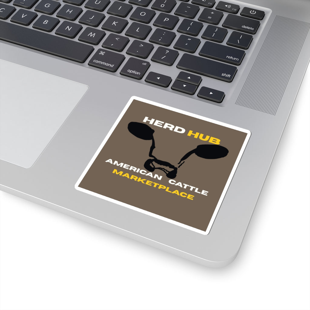Herd Hub Logo Sticker — Cattle Brand Decal