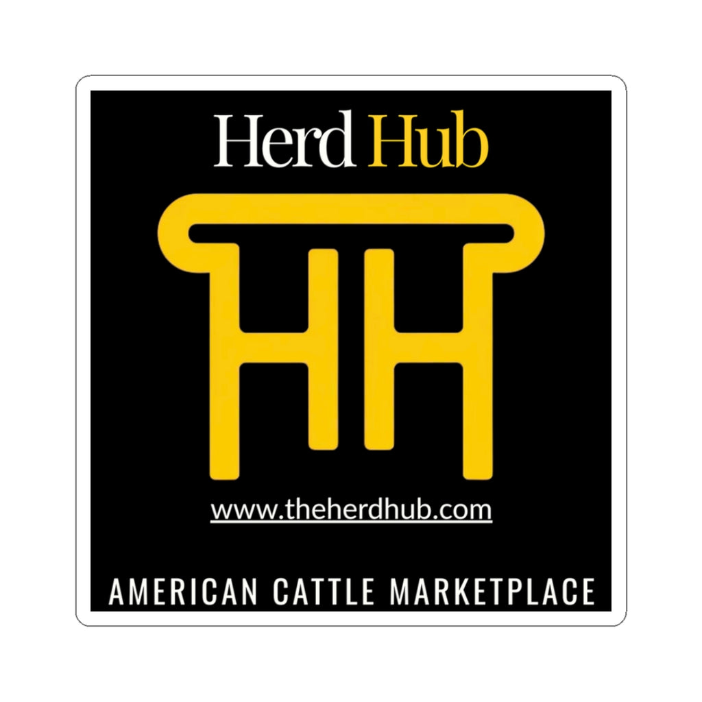 Herd Hub Brand Sticker — Black Logo Decal