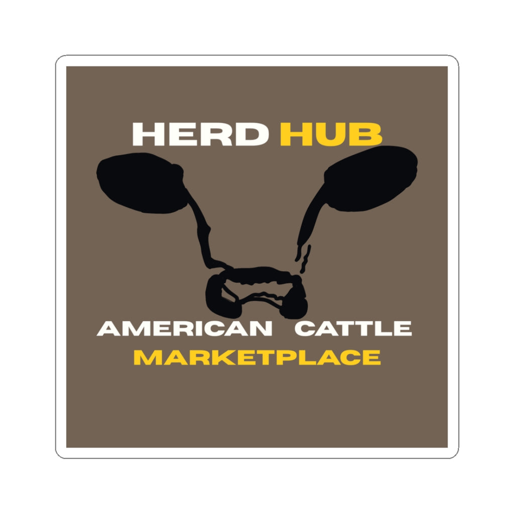 Herd Hub Logo Sticker — Cattle Brand Decal
