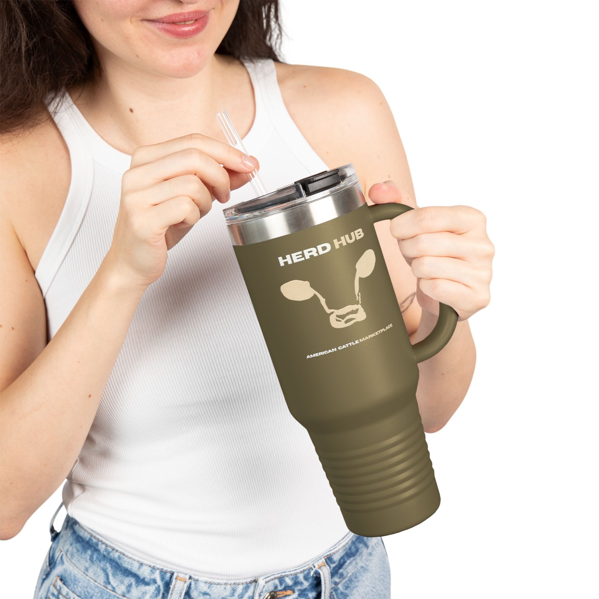 Herd Hub Travel Mug 40oz — Insulated Tumbler