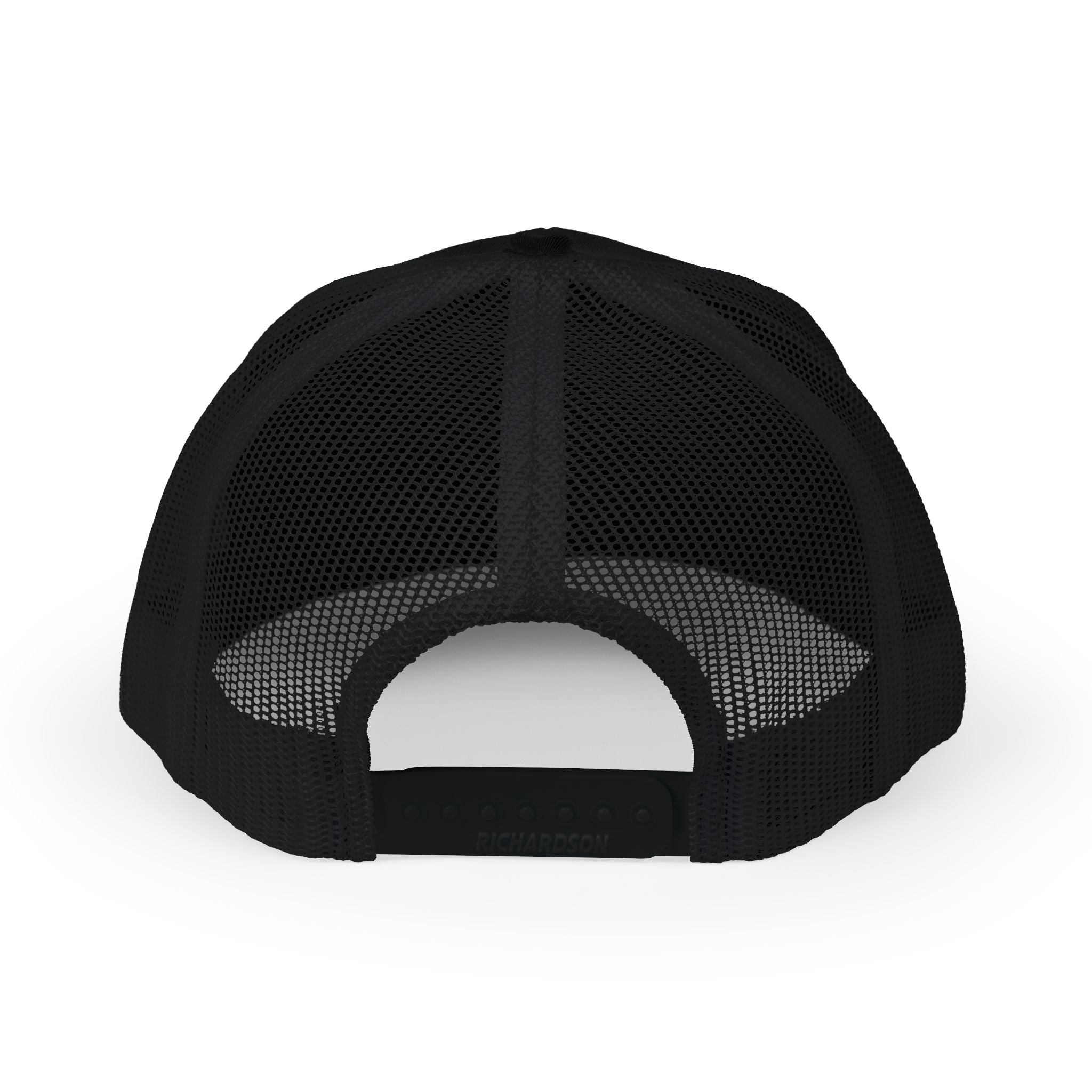 Embroidered TT Logo Snapback Trucker Cap — Black & White Mesh Hat